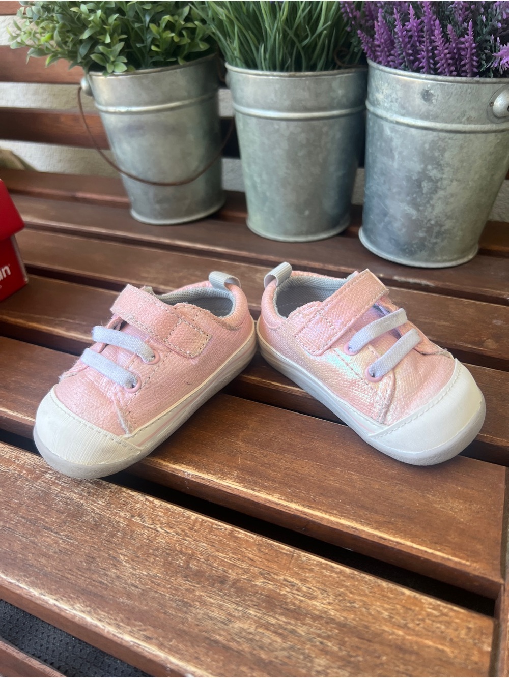 See Kai Run Pink Metallic Baby Walker Shoe - Picture 6 of 7
